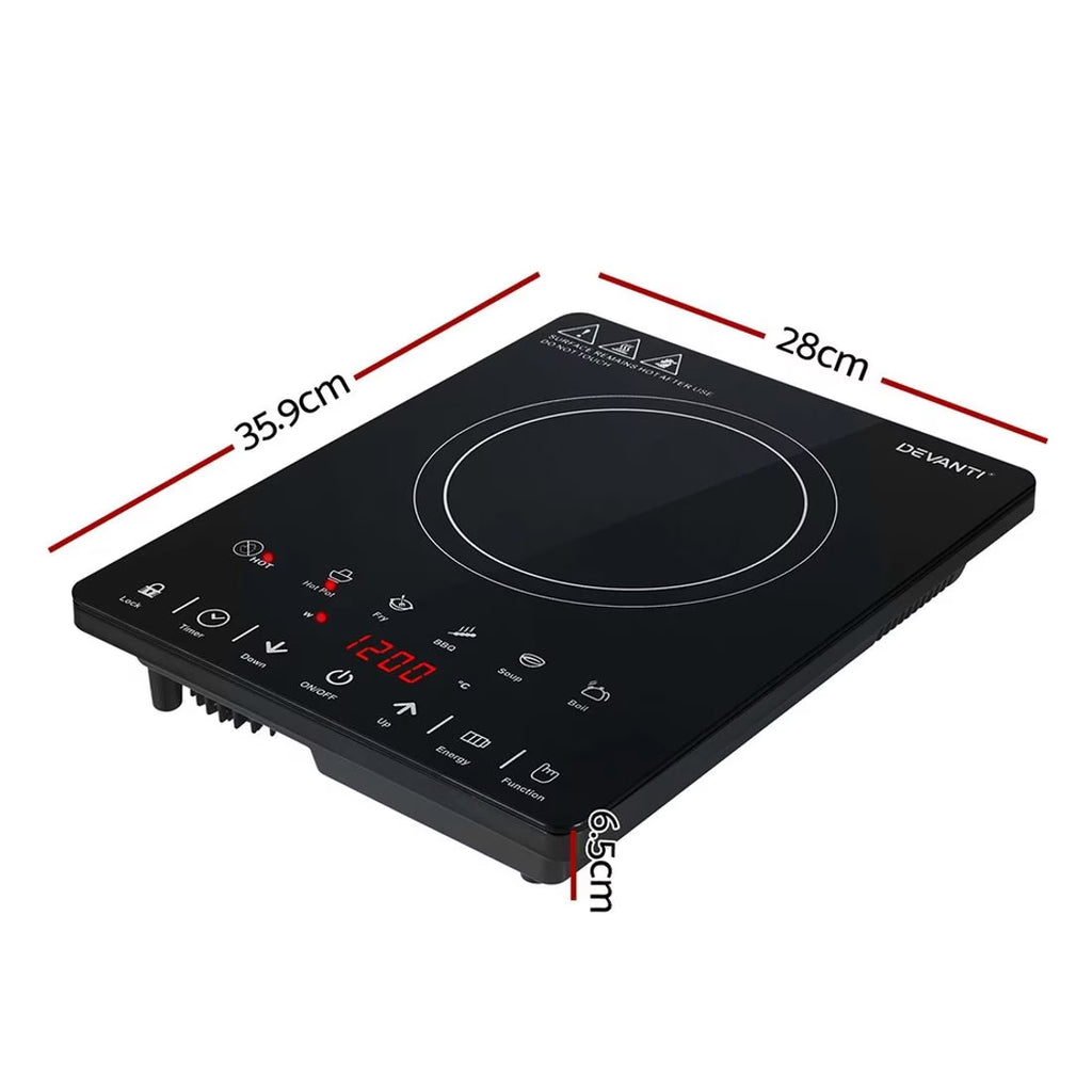 Devanti Electric Ceramic Cooktop - Black