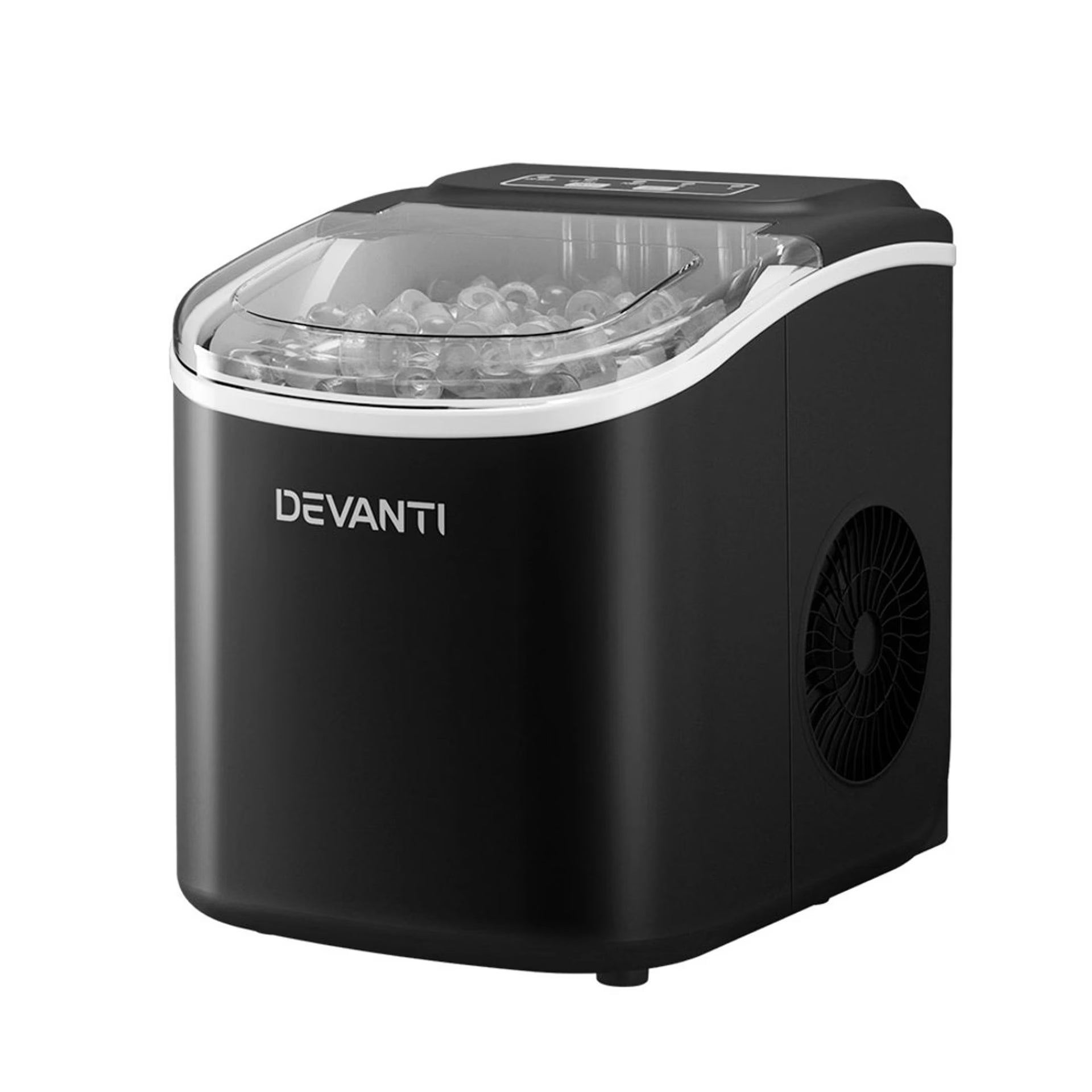 Devanti 12kg Ice Maker Machine w/Self Cleaning - Black