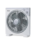 Heller 30cm Box Fan 3 Speed/timer/rotating Louvres Floor Air Cooler/cooling - Grey