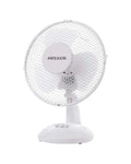 Heller 23cm Compact Adjustable Cooling Home/office Desk Fan 20w - White