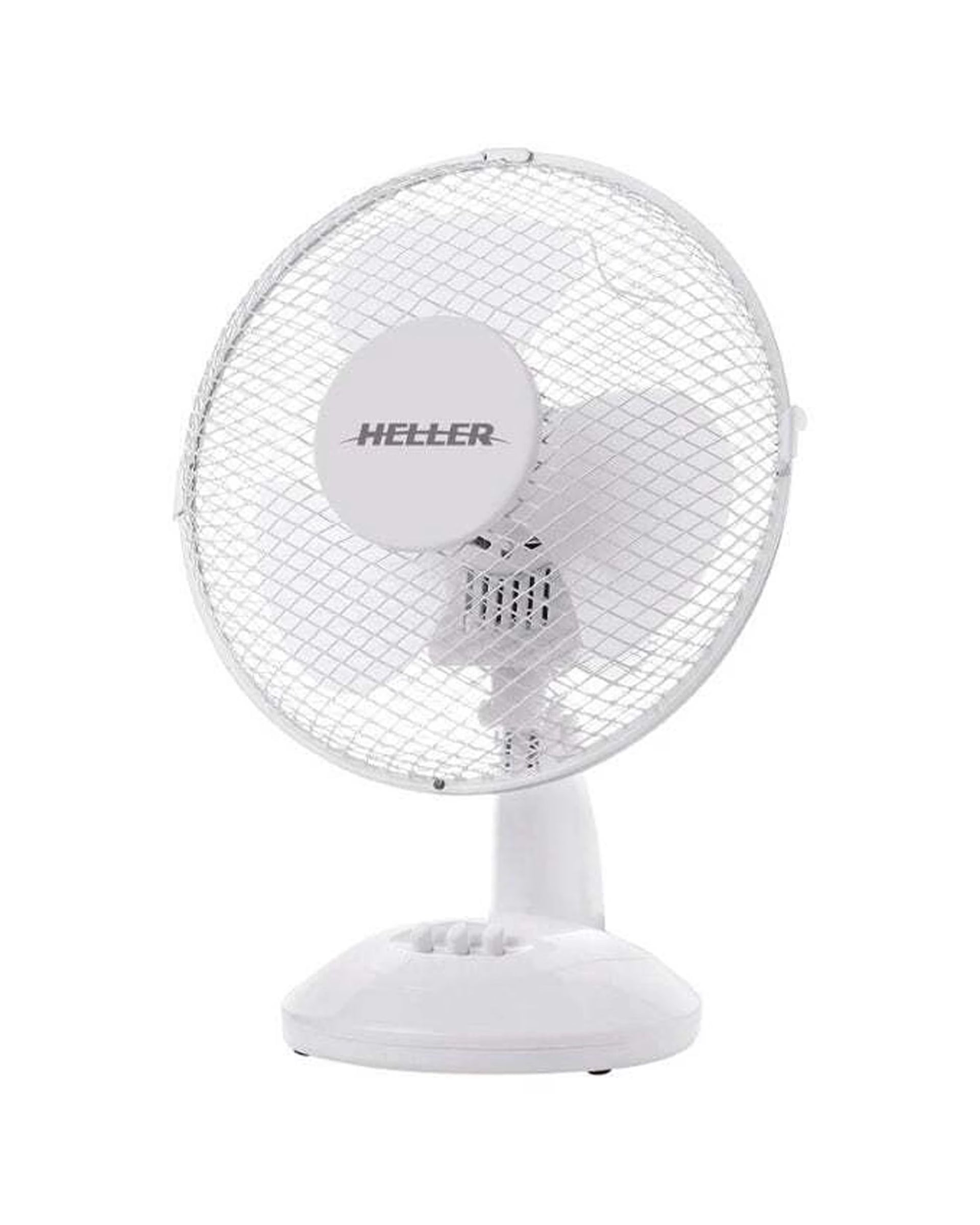 Heller 23cm Compact Adjustable Cooling Home/office Desk Fan 20w - White