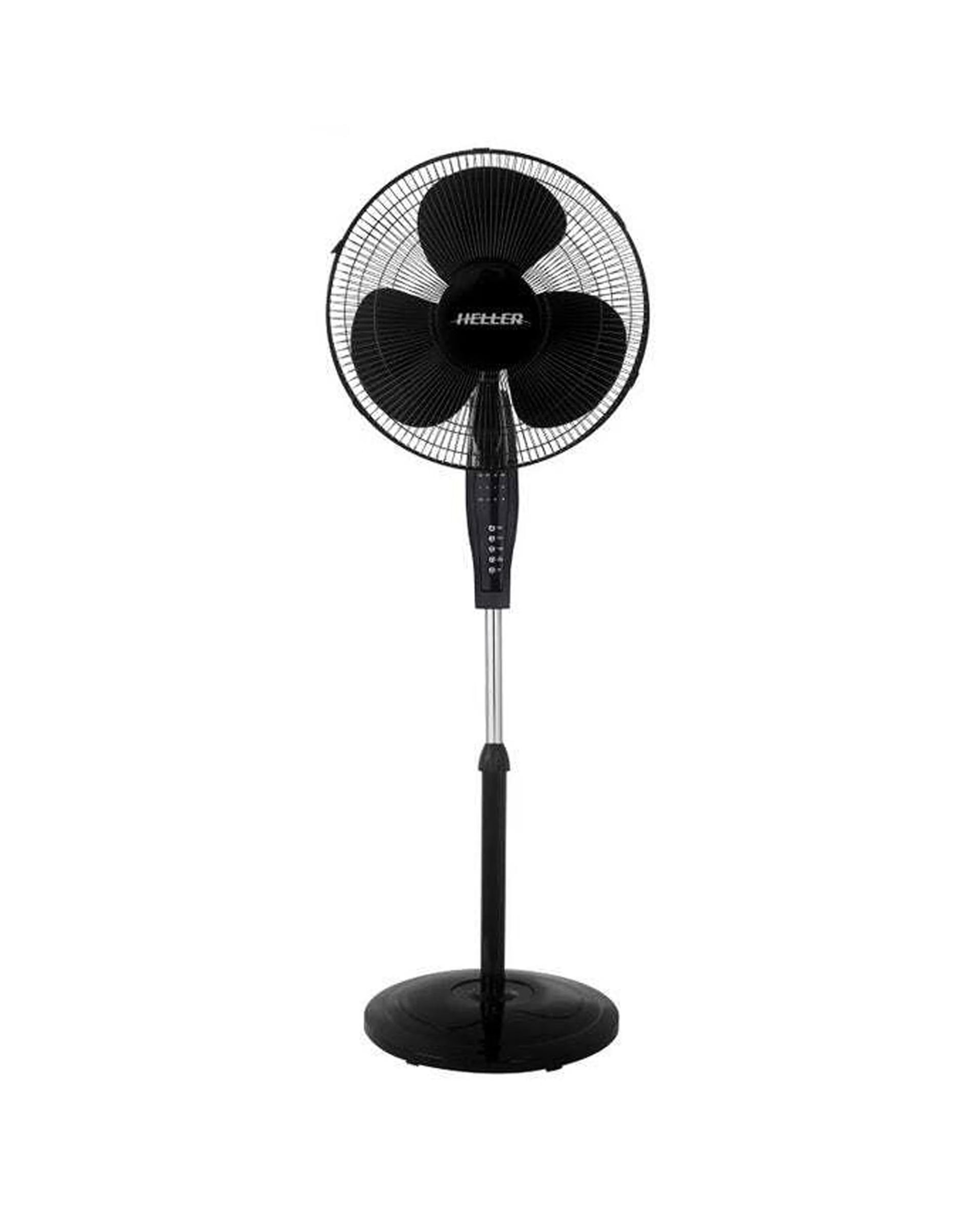 Heller 40cm Adjustable Home/office Pedestal Fan With Remote 50w - Black