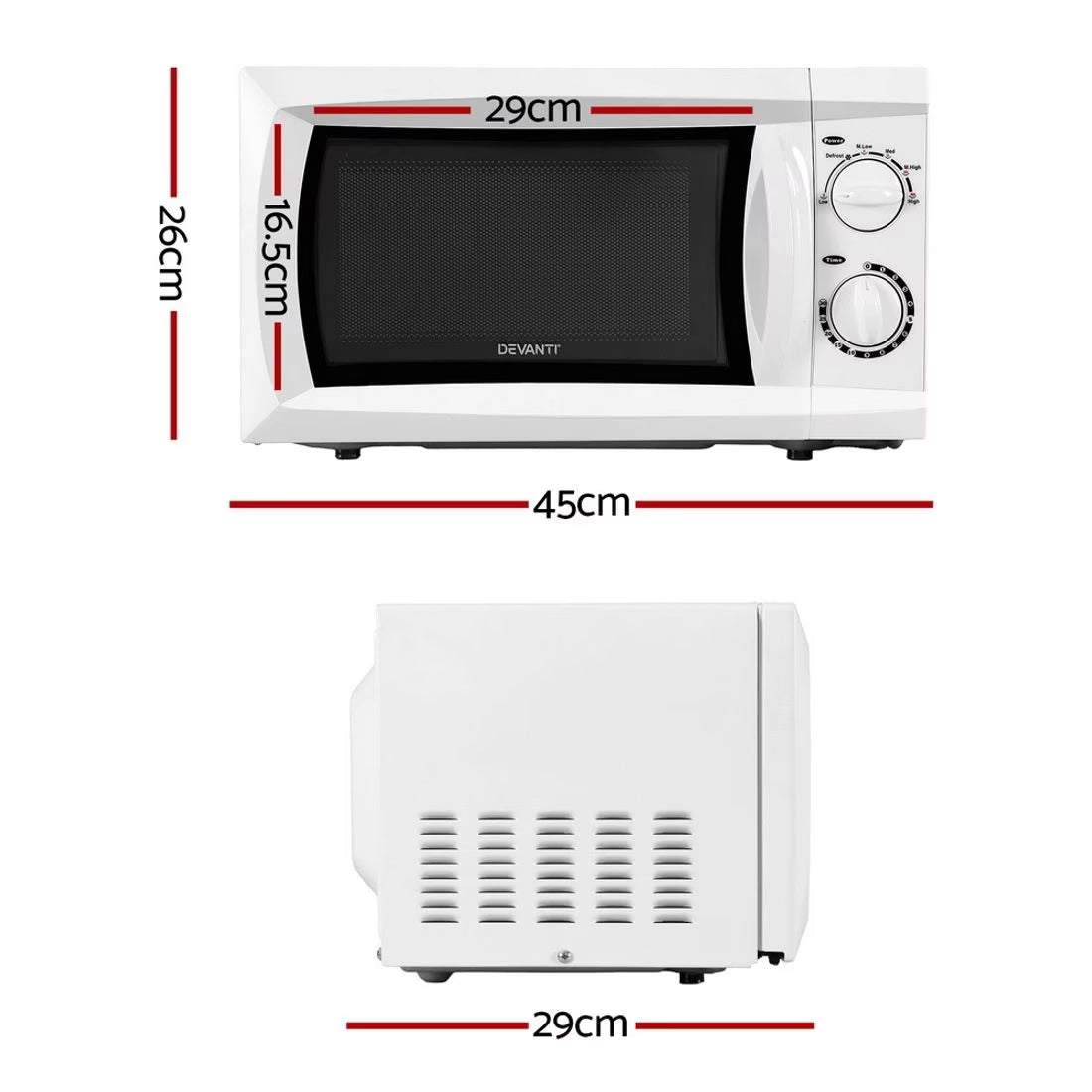 Devanti 20L Microwave Oven 700W - White