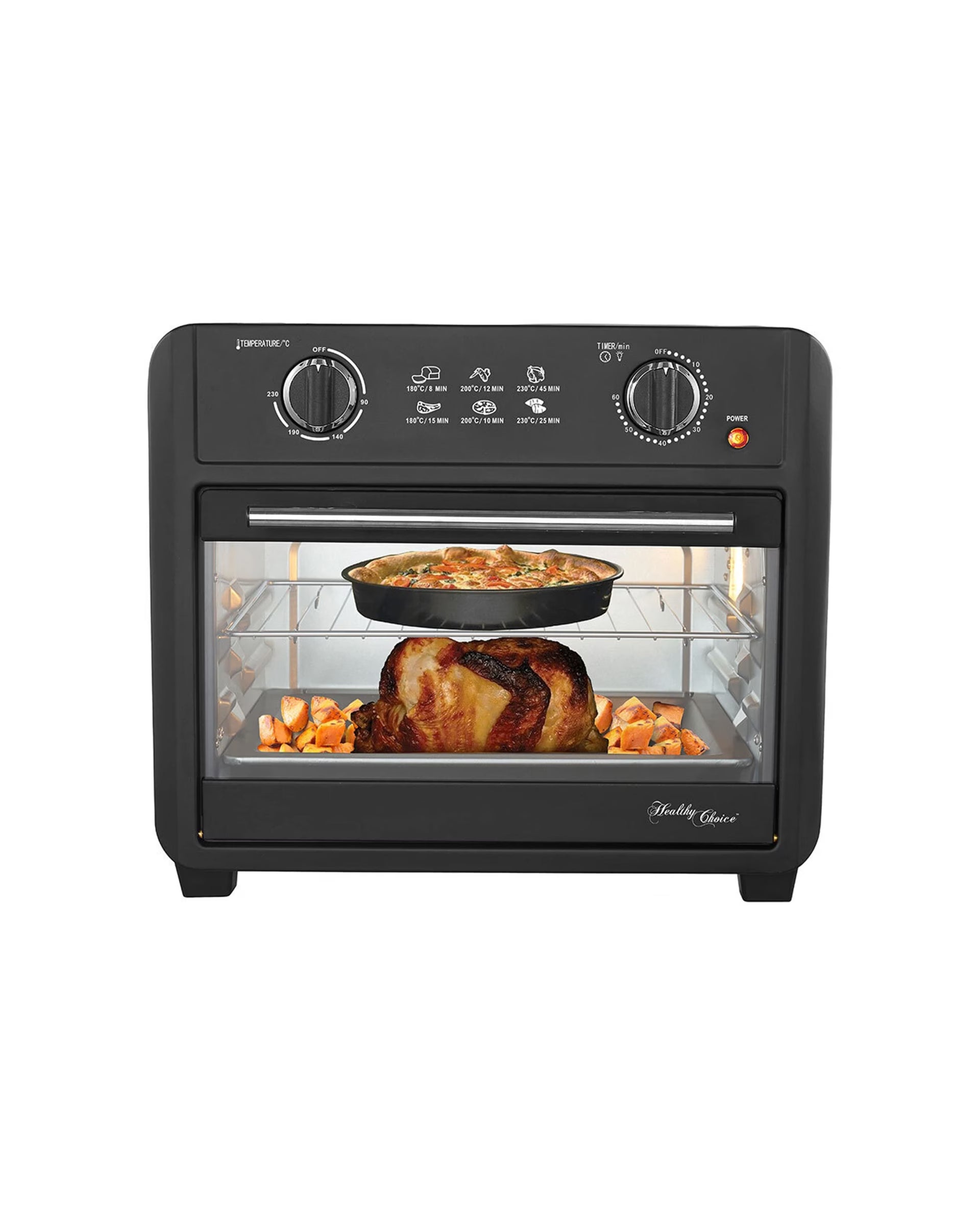 Healthy Choice Electric Convection Airfryer 23l 1700w Air Fryer Oven/bake - Black