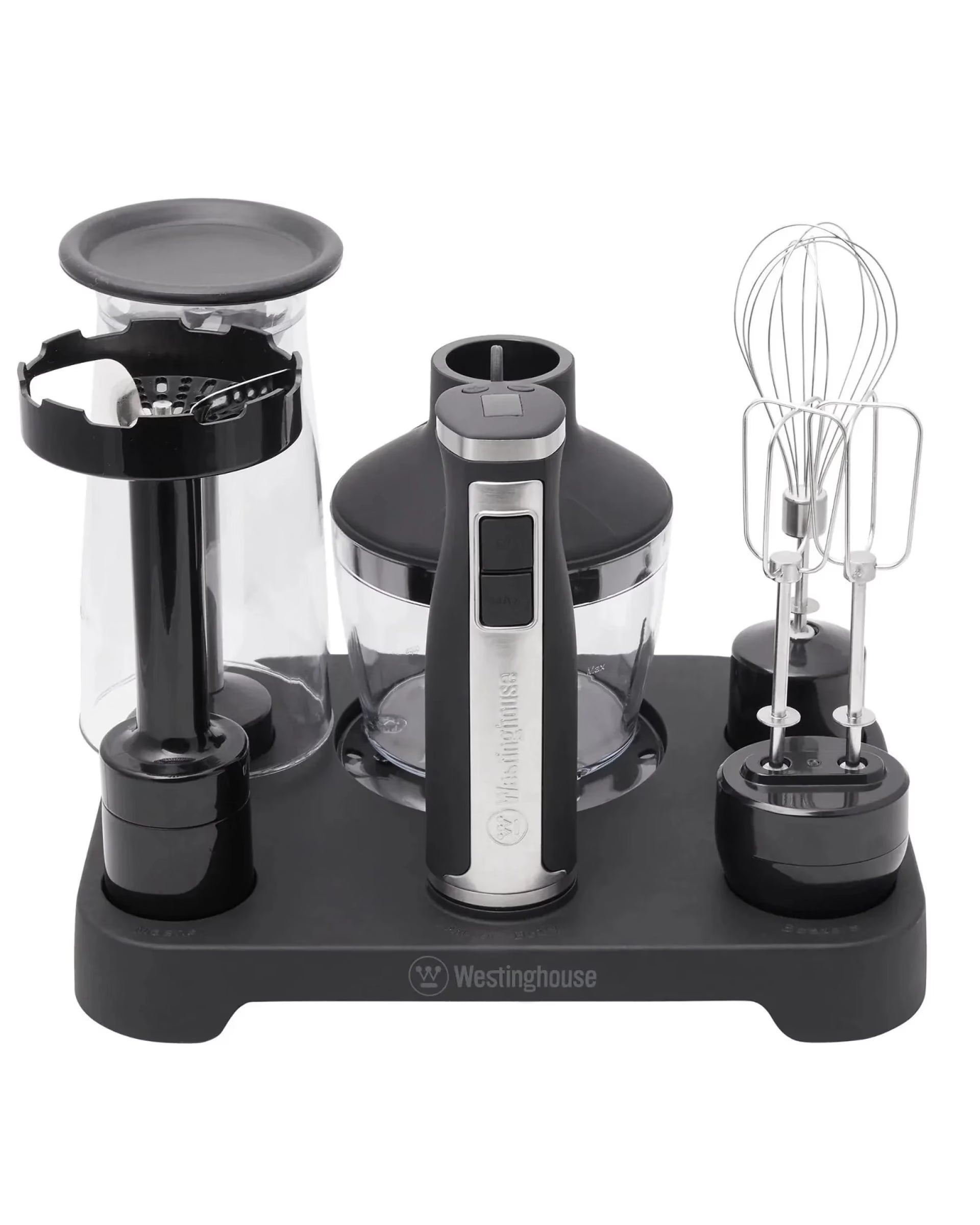 Westinghouse 350W Multi-Function Stick Mixer Set with Lock-In Stand