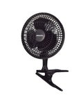 HELLER 15cm Clip Fan - Two Speed - Fan Safety Guard - 15W Personal Desk - Black
