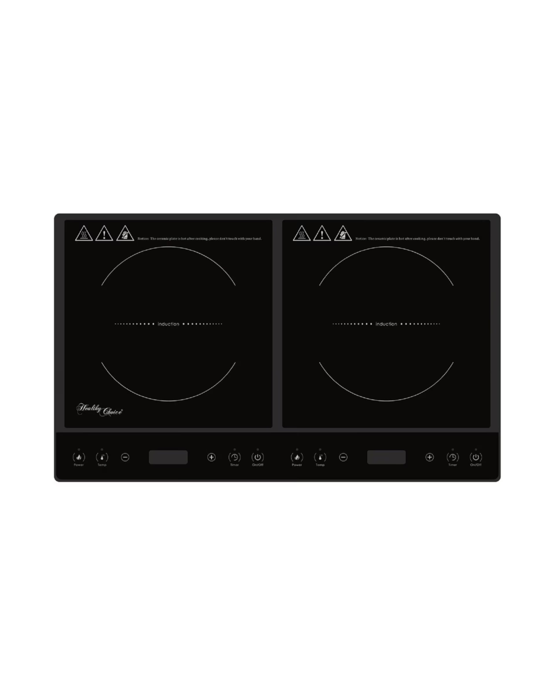 Healthy Choice Double Induction Cooker w/ 2 Plates, 240C, 1000- 1400W