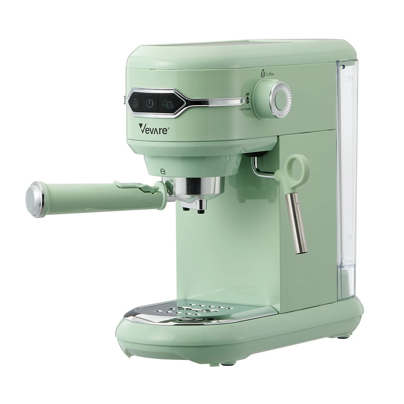 Vevare Espresso Coffee Machine Latter Cappuccino Maker 19 Bar Milk Frother - Green