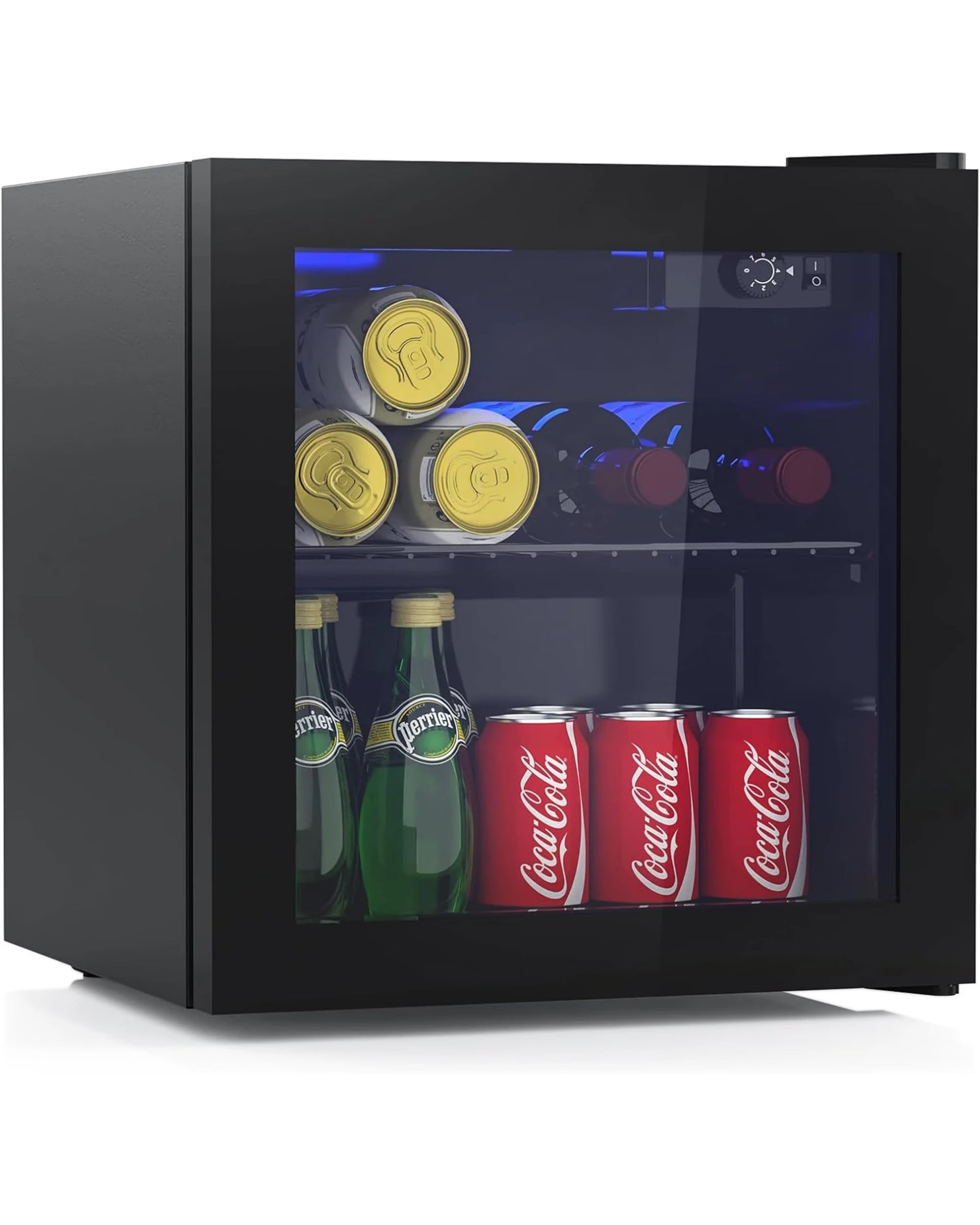 Advwin 36L Glass Door Bar Fridge - Black