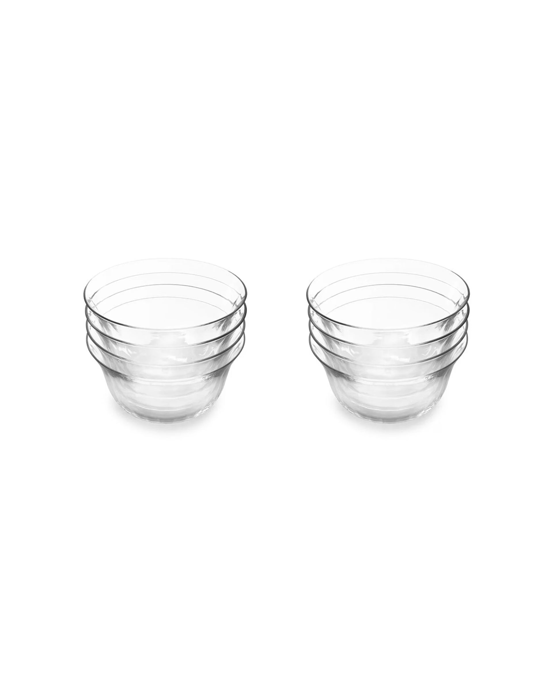 Jamie Oliver 8pc Big Love Dreamy Fluted-Glass Dessert Dishes 14cm Glass Bowl - Clear