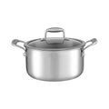 5-Star Chef 4.5L 24cm Stainless Steel Dutch Oven Pot with Lid and Stay-Cool - Silver