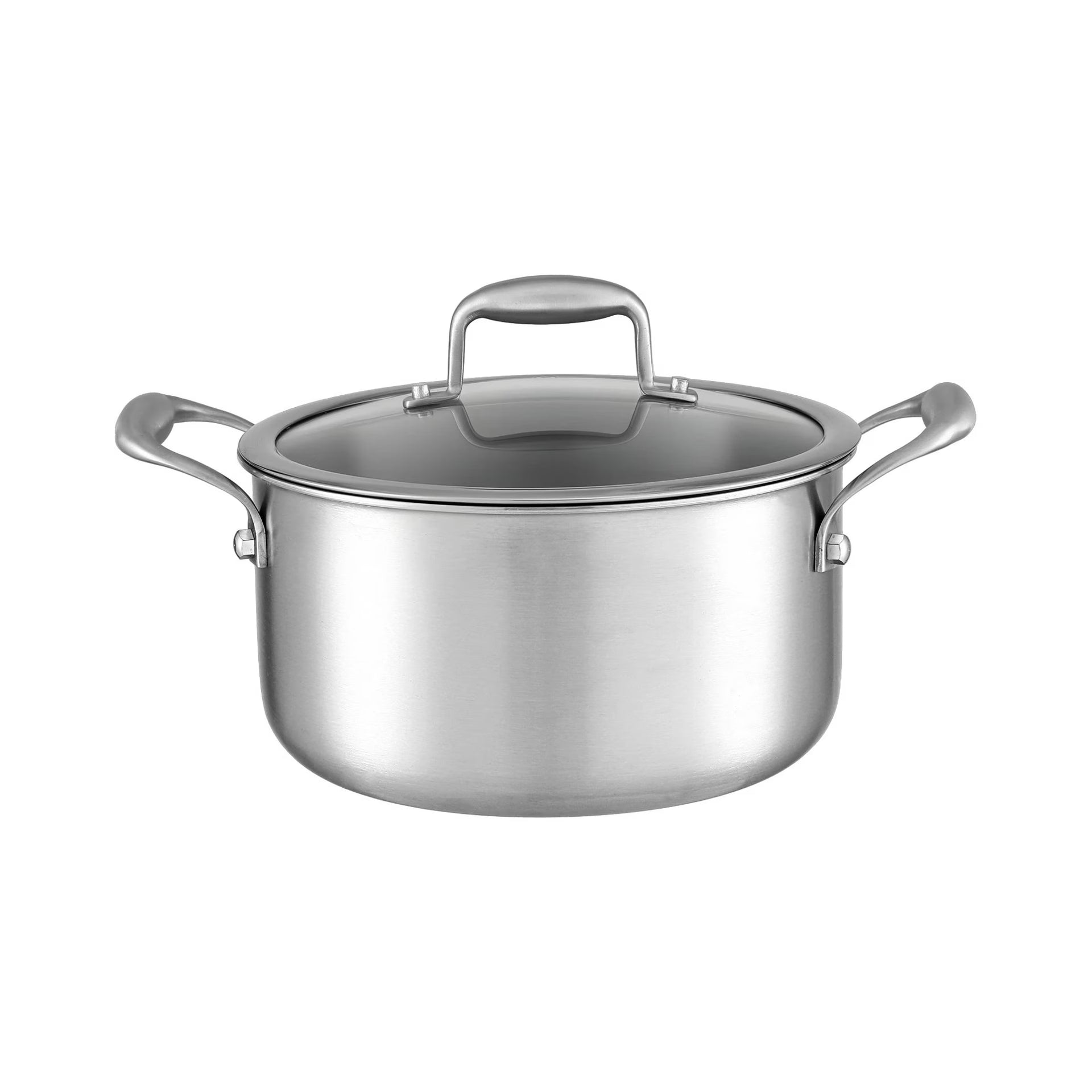 5-Star Chef 4.5L 24cm Stainless Steel Dutch Oven Pot with Lid and Stay-Cool - Silver