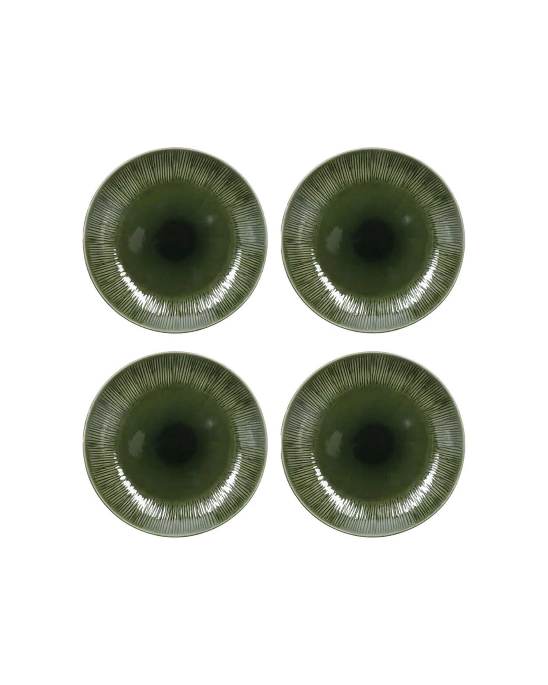 Mikasa 4pc Stoneware Dinner Plate Set 27cm - Green