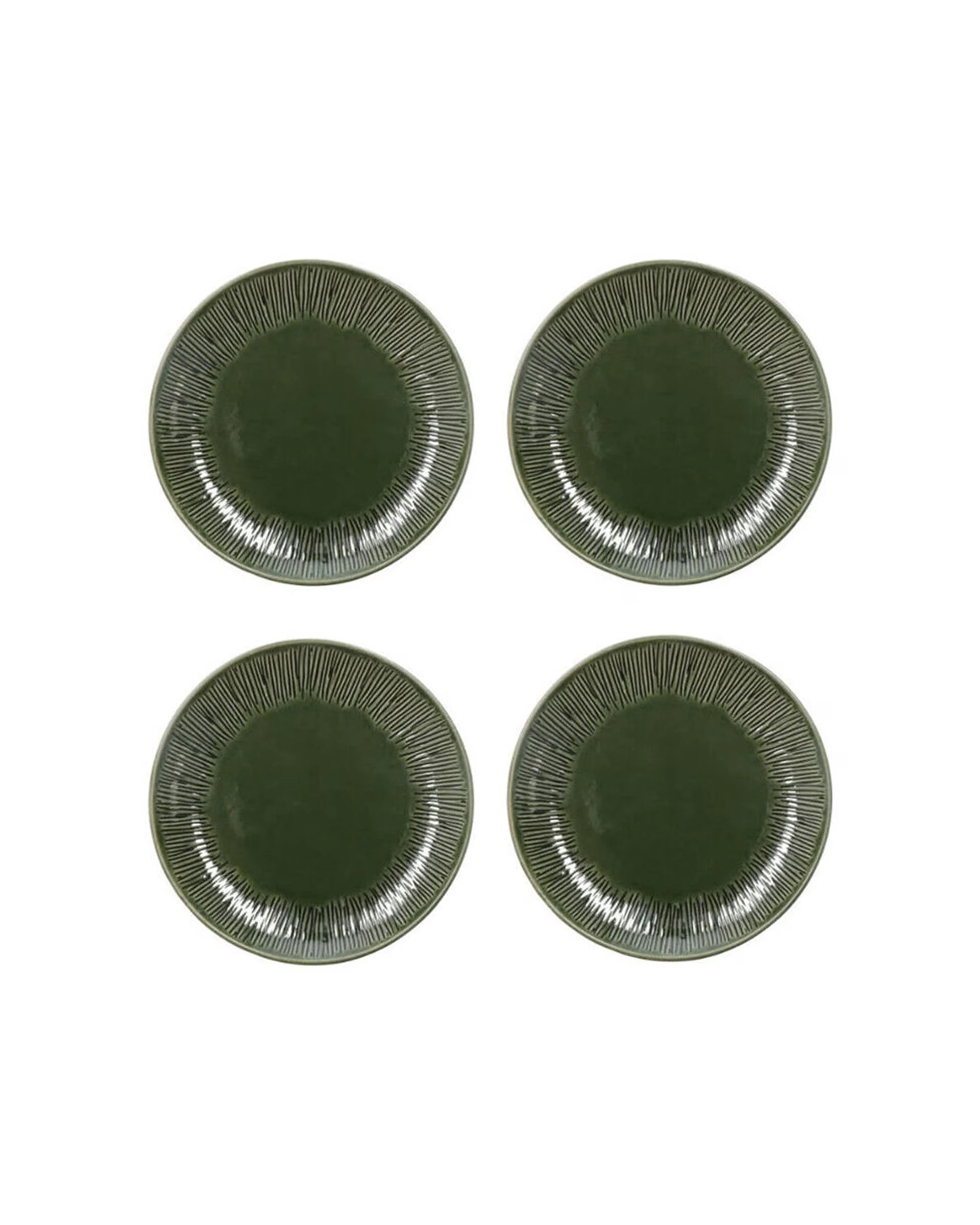 Mikasa 4pc Stoneware Dinner Plate Set 21.5cm - Green