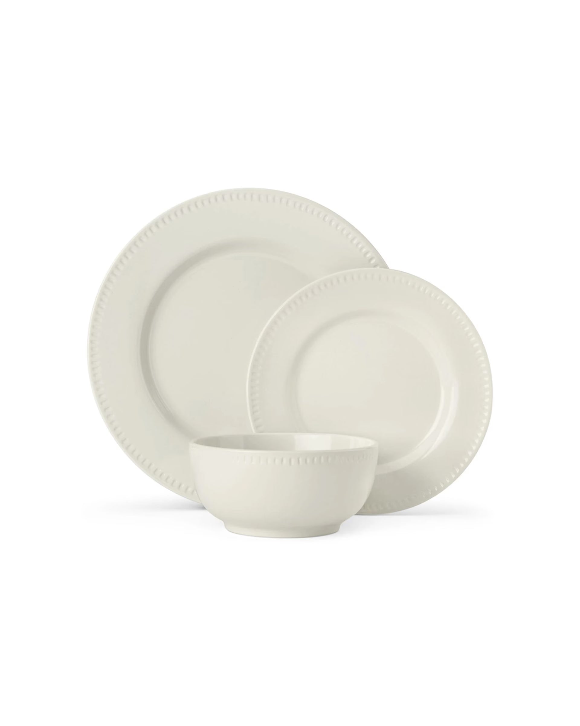 Mikasa Cranborne 12pc Stoneware Dinner Set - White