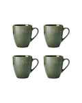 Mikasa Jardin 4pc Stoneware Mug Set 420ml Botanical Vibes - Green