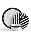 Mikasa Luxe Deco 12pc China Dinner Bowls Plates Set - Multi