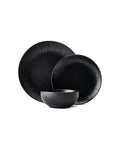 Mikasa Jardin 12pc Stoneware Dinner Set Botanical Vibes - Black