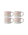 Mikasa 4PK Reactive Glaze Coffee Mug Cup Stoneware 450ml - Pink