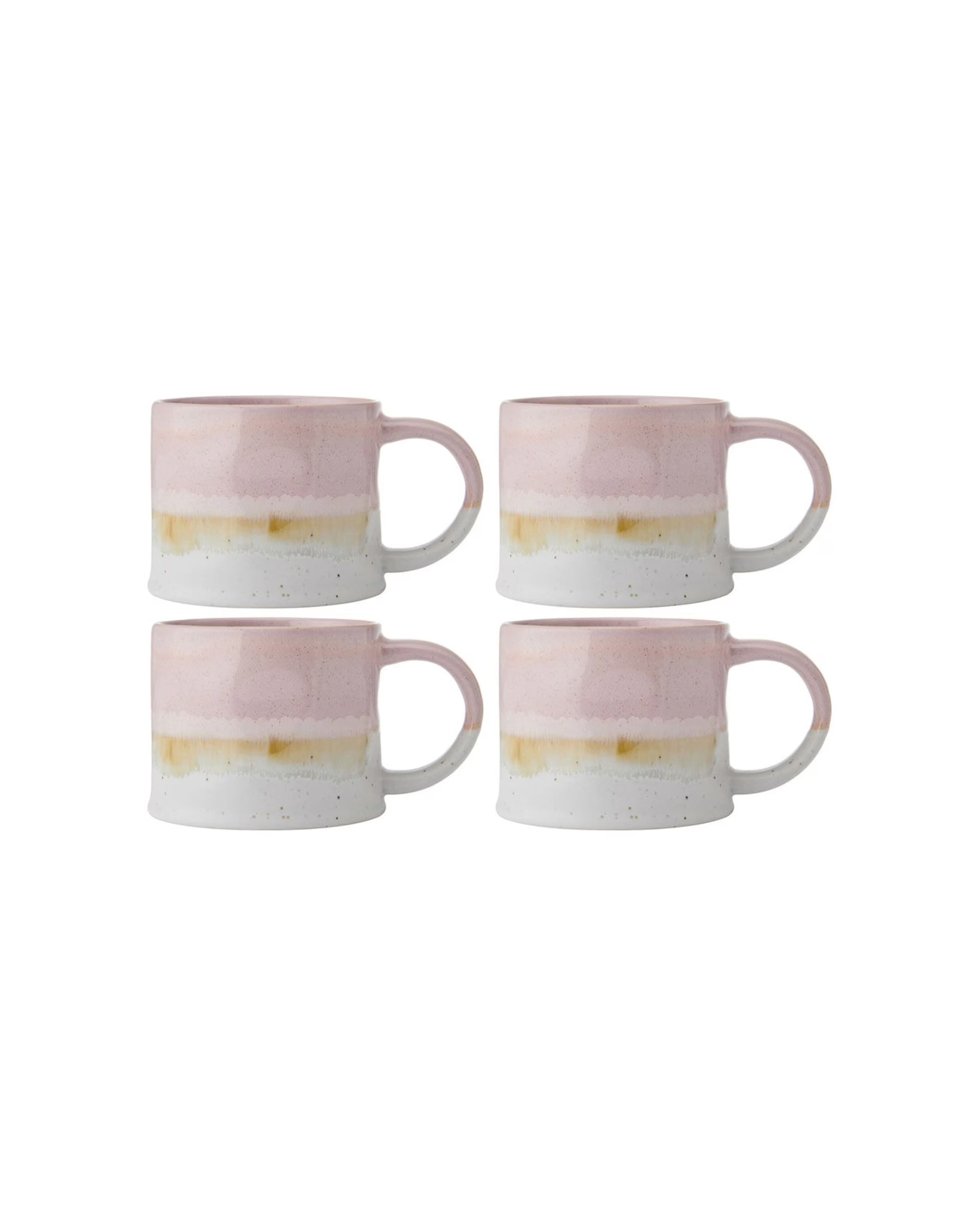 Mikasa 4PK Reactive Glaze Coffee Mug Cup Stoneware 450ml - Pink