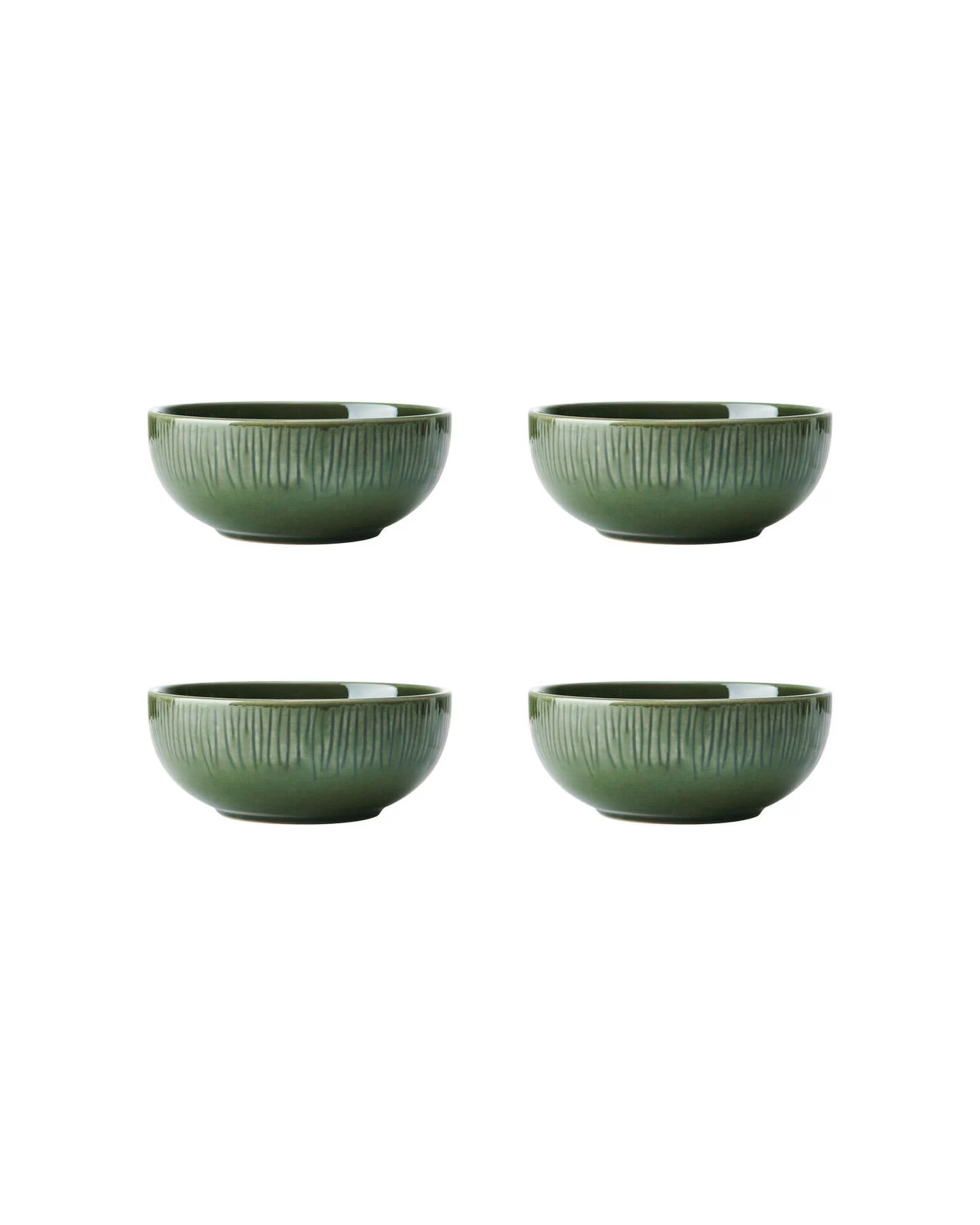 Mikasa 4pc Jardin Stoneware Cereal Bowl Set 15cm - Green