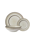Casa Domani 12pc Durable Porcelain Leros Rim Dinner Set - Multi