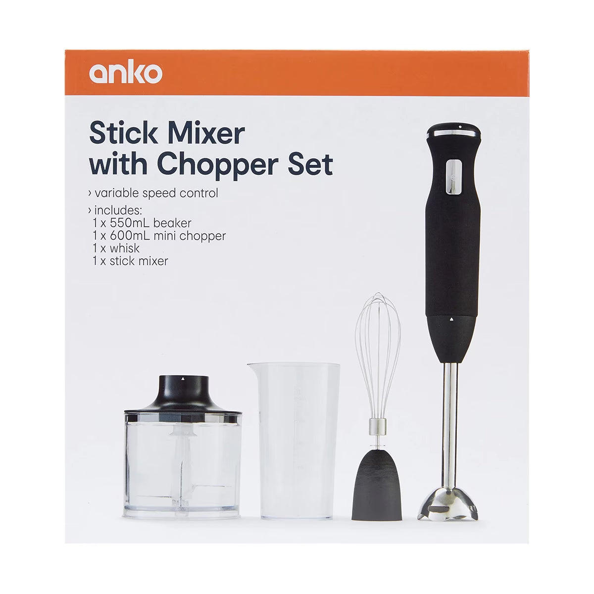 Stick Mixer with Chopper Set