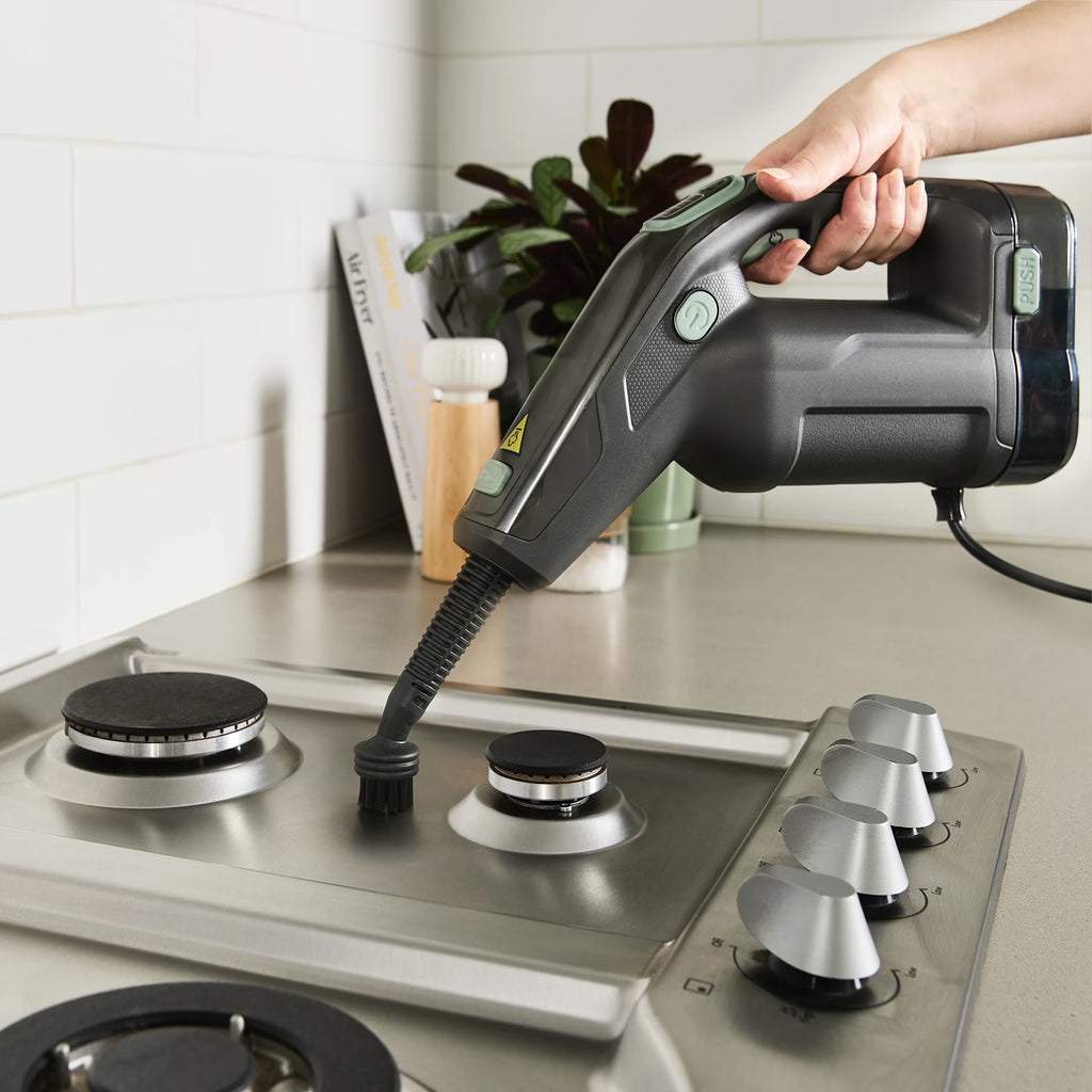 2-in-1 Floor & Hand Steamer - Grey and Black