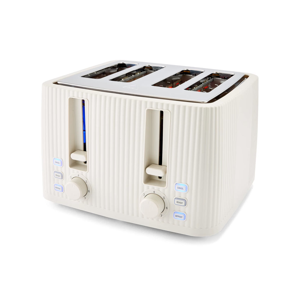 4 Slice Toaster Linear - Off White