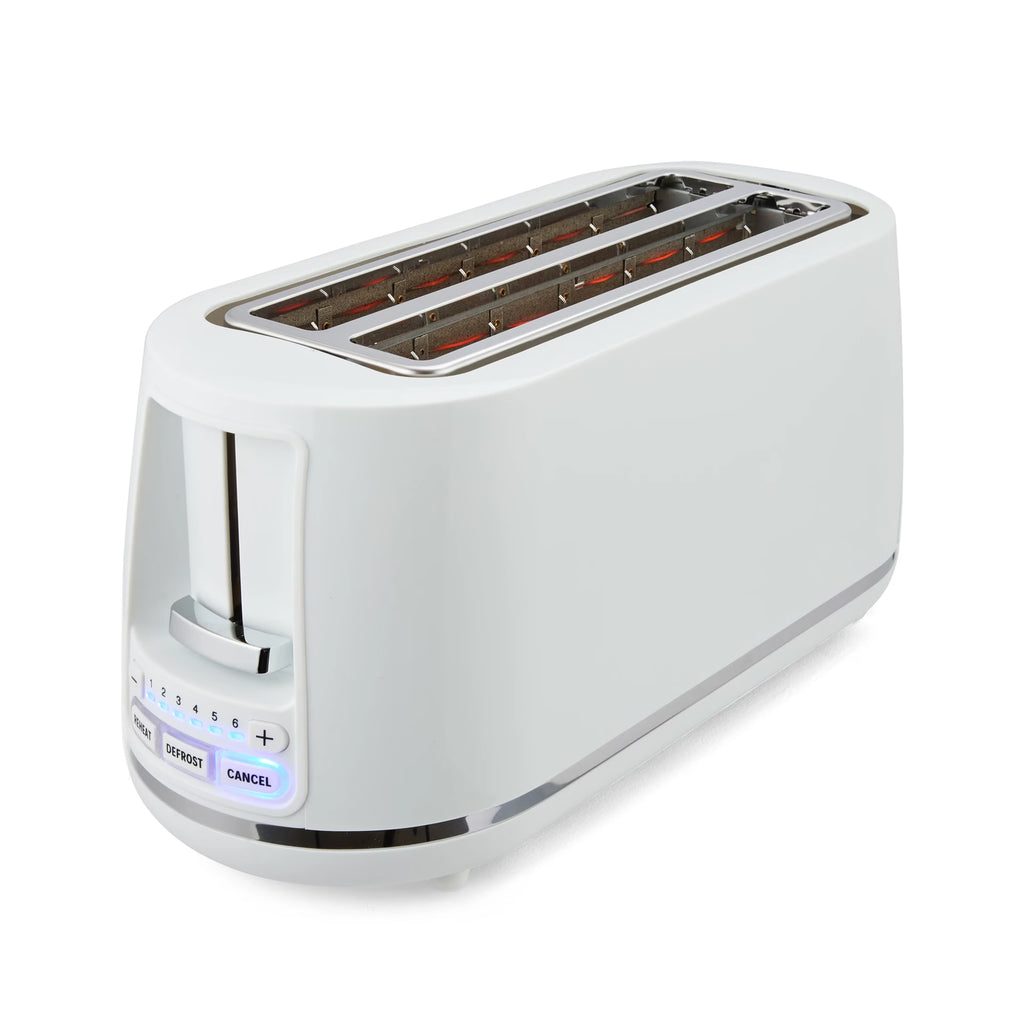 4 Slice Long Slot Toaster - White
