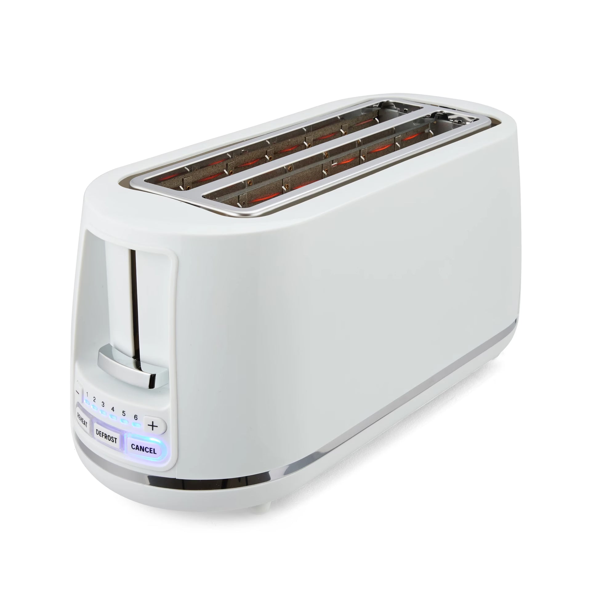 4 Slice Long Slot Toaster - White