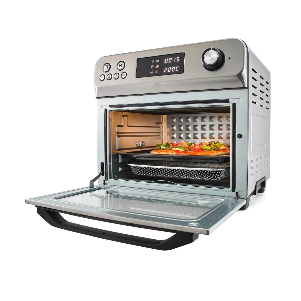 24L Air Fryer and Oven - Silver and Black