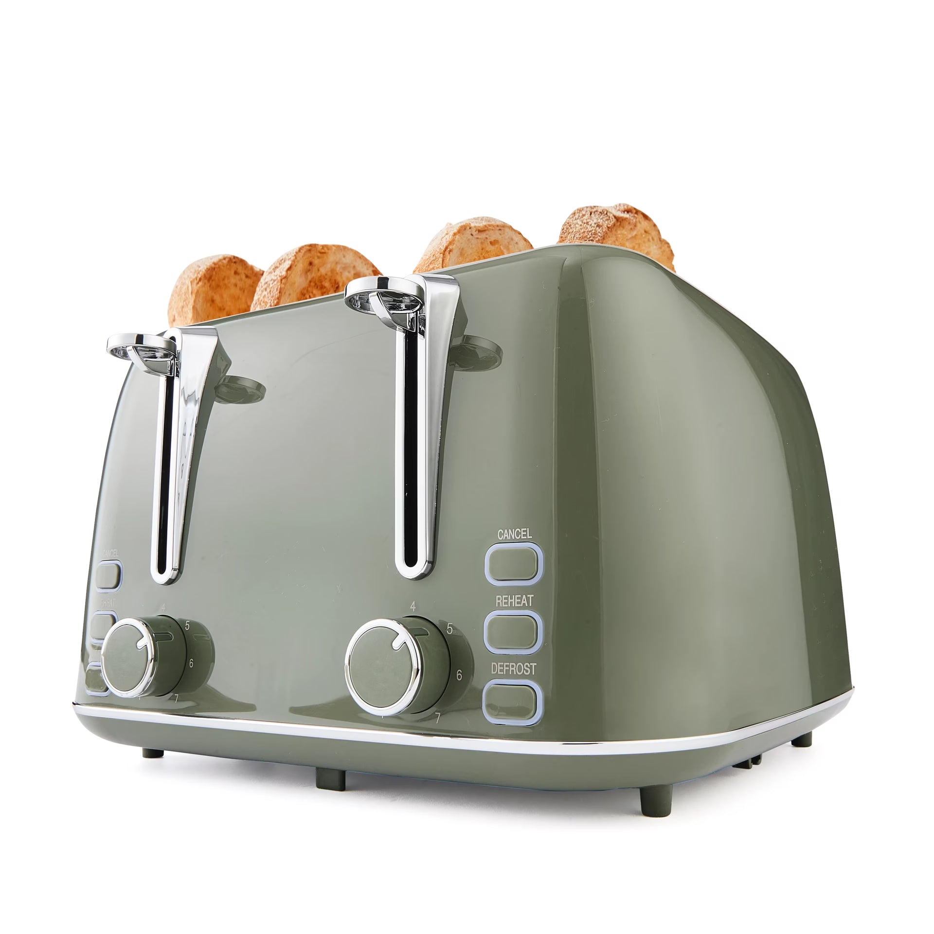 4 Slice Retro Toaster - Green