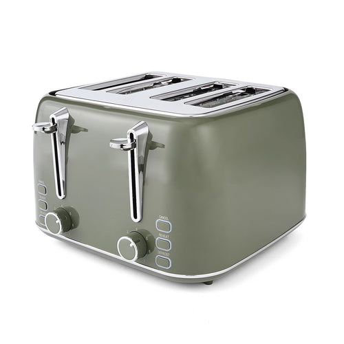 4 Slice Retro Toaster - Green