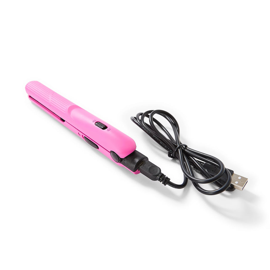 Mini USB Straightener - Hot Pink