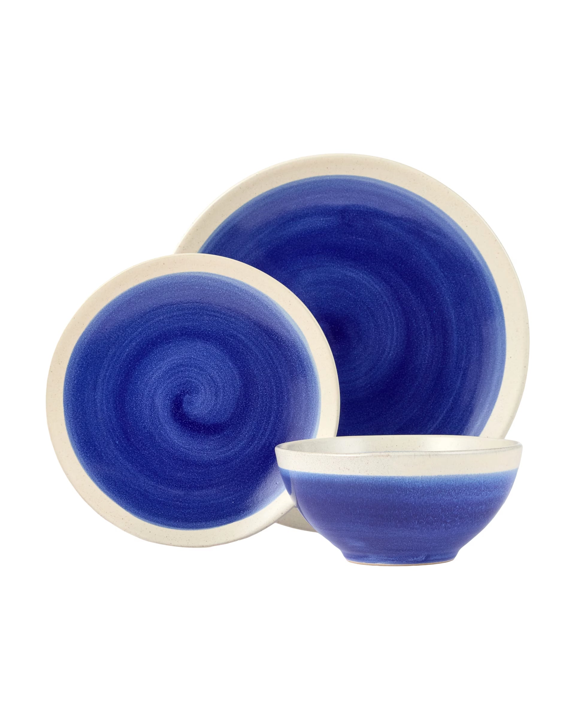 Kanto 12 Piece Blue Dinner Set