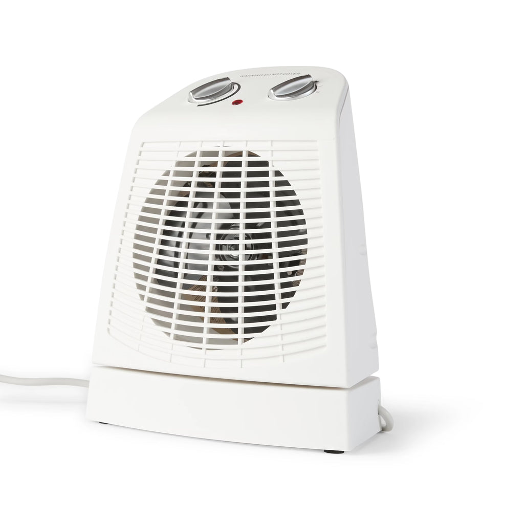 Oscillating Fan Heater - White