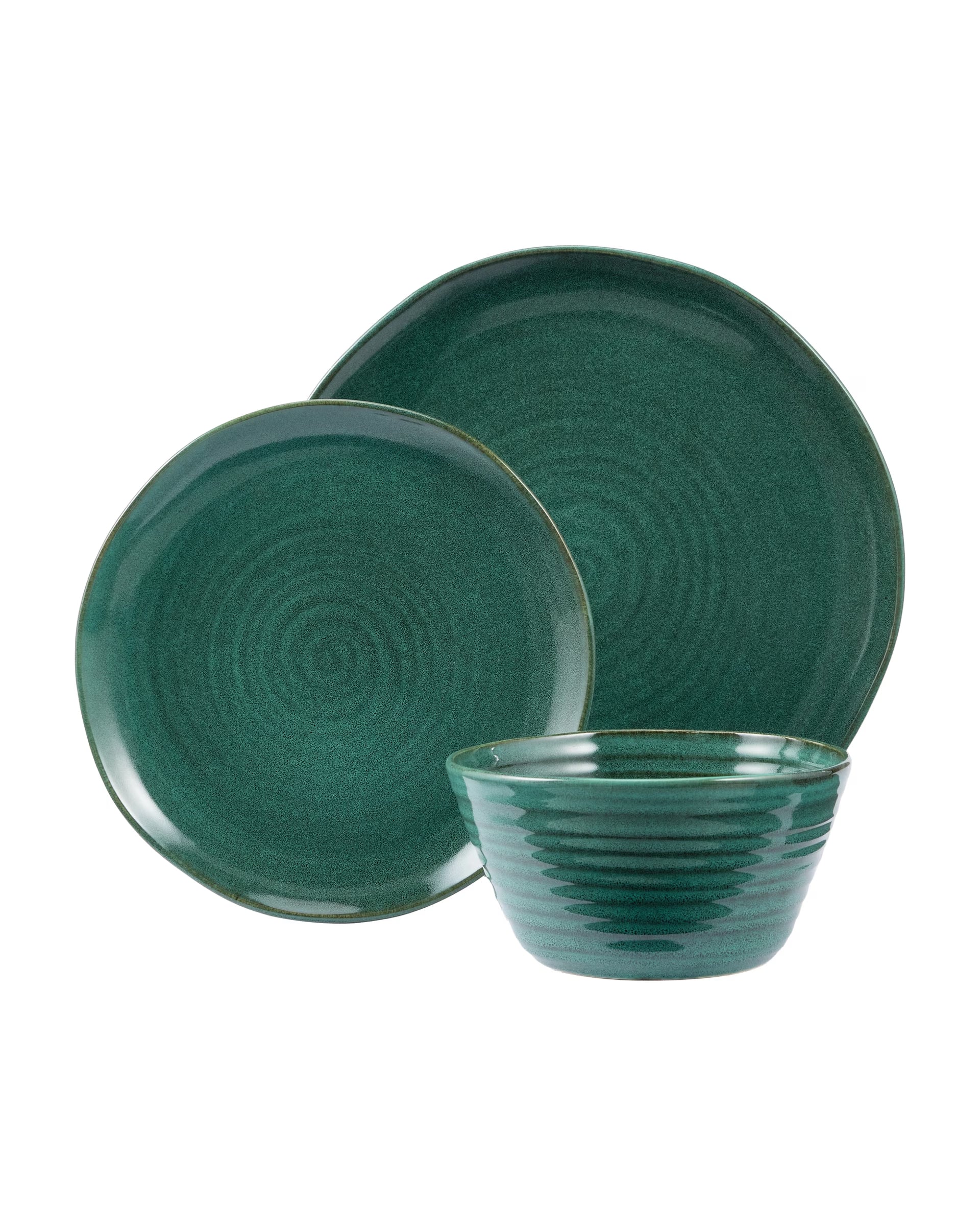 Green Swirl 12 Piece Dinner Set