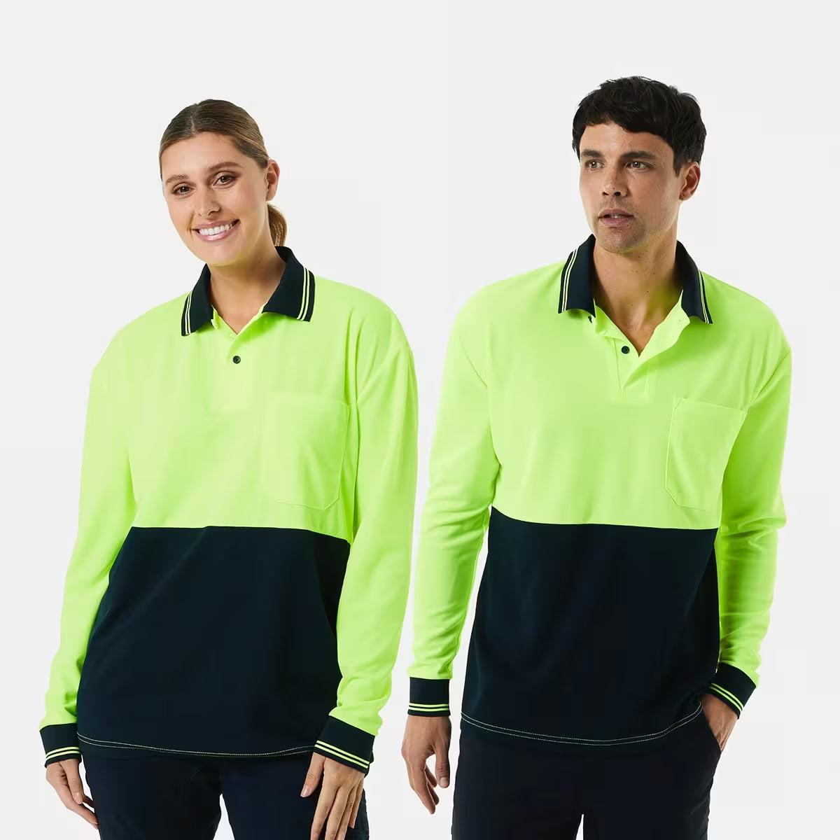 Hi-Visibility Long Sleeve Polo Shirt