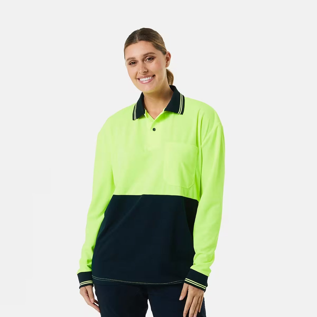 Hi-Visibility Long Sleeve Polo Shirt