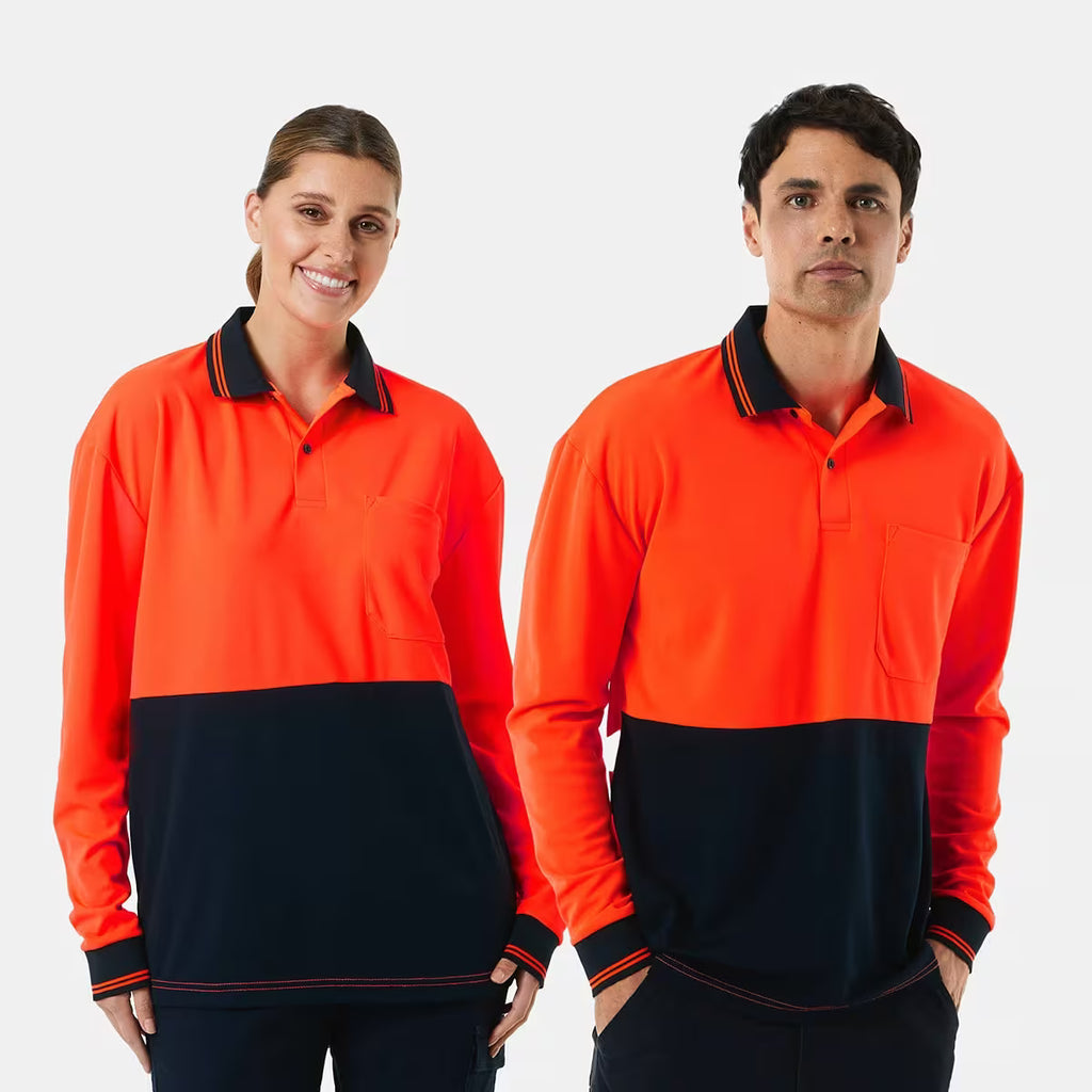 Hi-Visibility Long Sleeve Polo Shirt