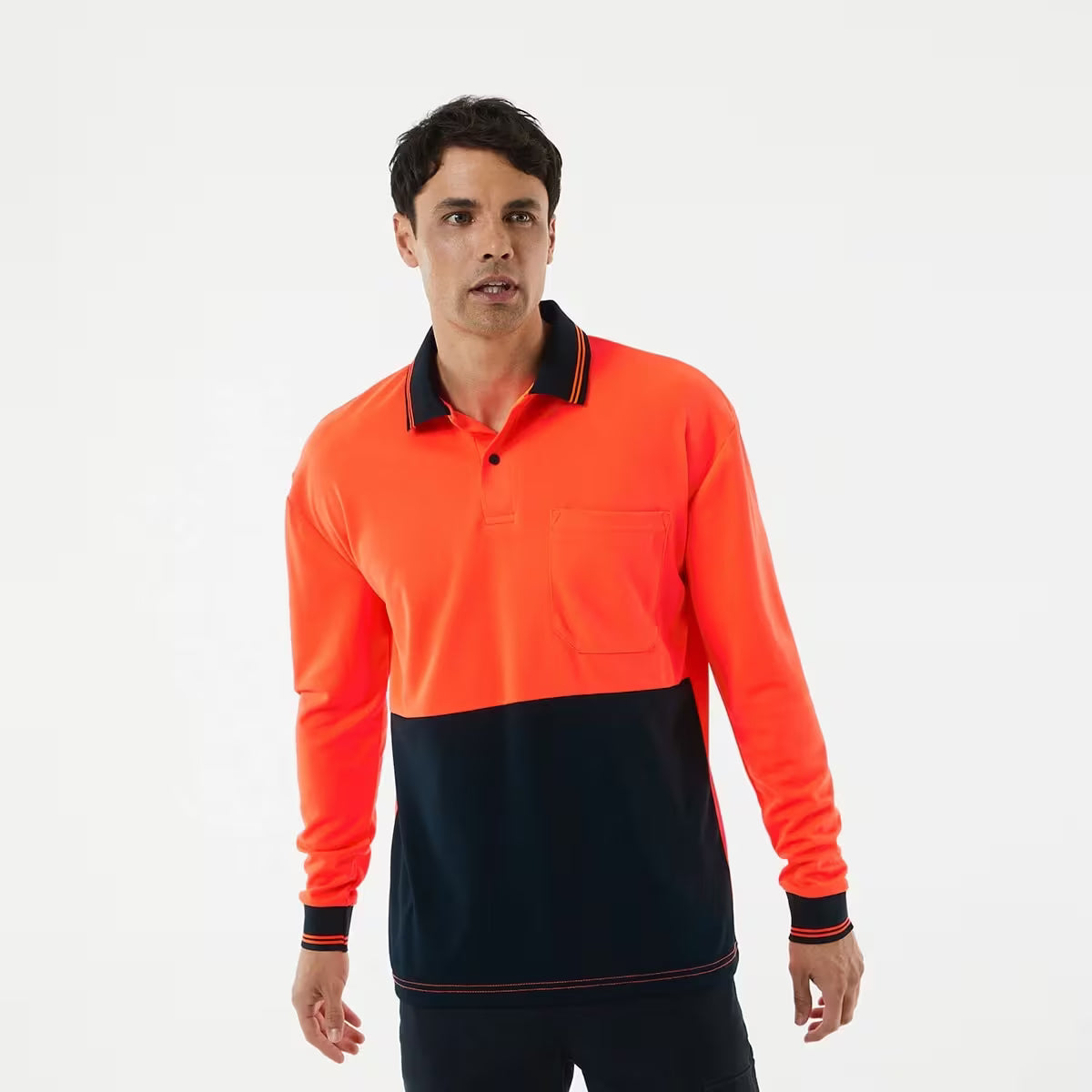 Hi-Visibility Long Sleeve Polo Shirt