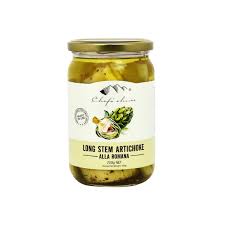 Artichokes - Alla Romana In Olive Oil Long Stem 'Chef Choice'