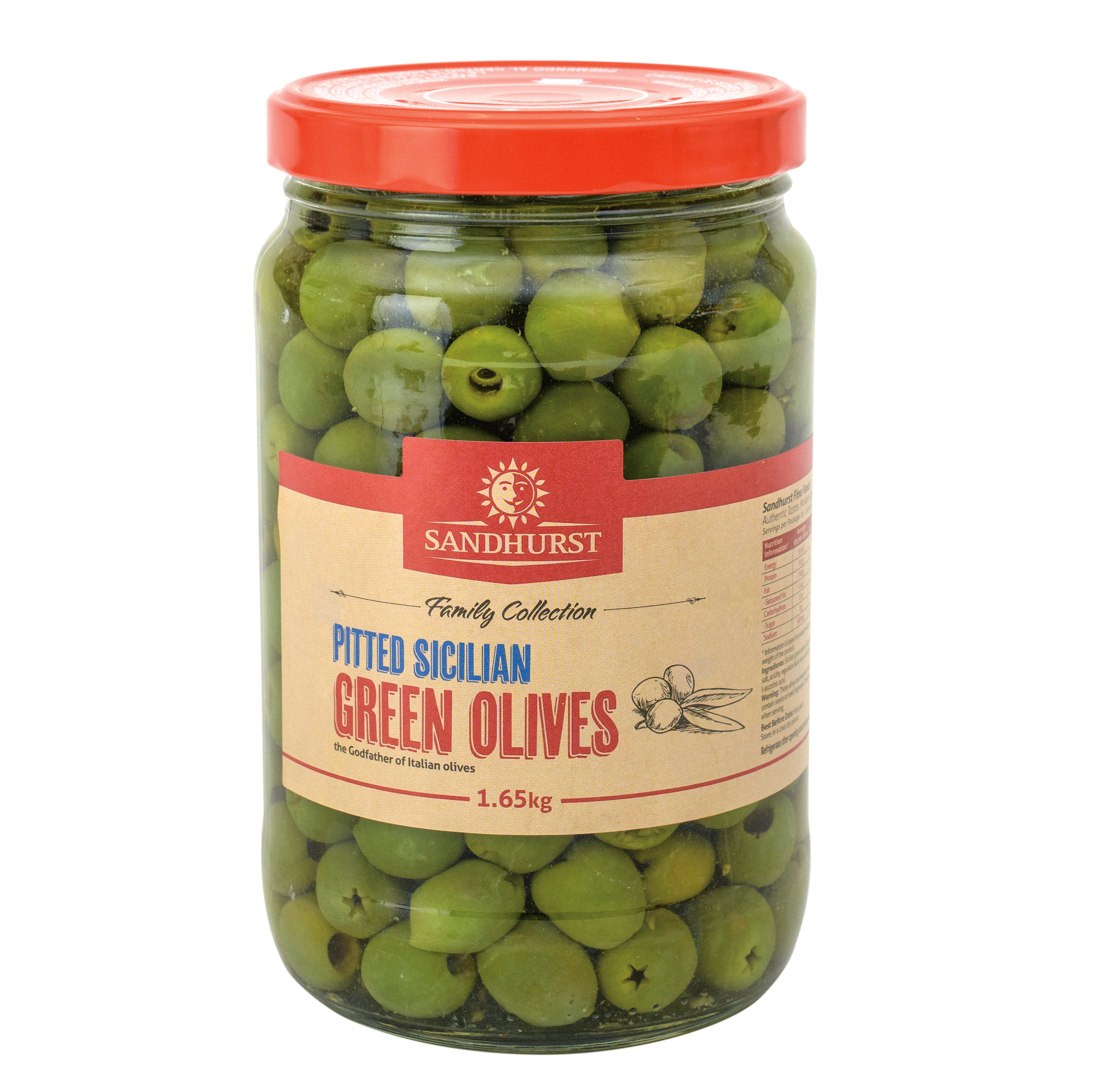 Olives - Sicilian Green Pitted 'Sandhurst'